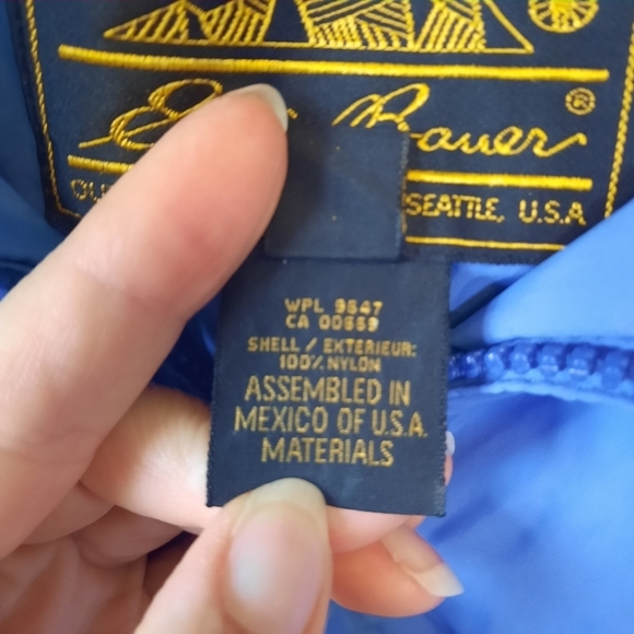 Vintage Eddie Bauer blue lightweight water resistant windbreaker jacket size M - Picture 14 of 14